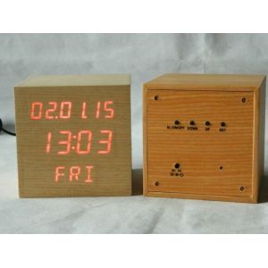 Square Shape Calendar Snooze Temperature Mulit Function Desktop Clock