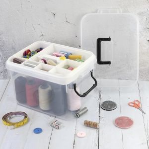 Clear First Aid Kit Container, Travel Medicine Storage Box With Tray First Aid