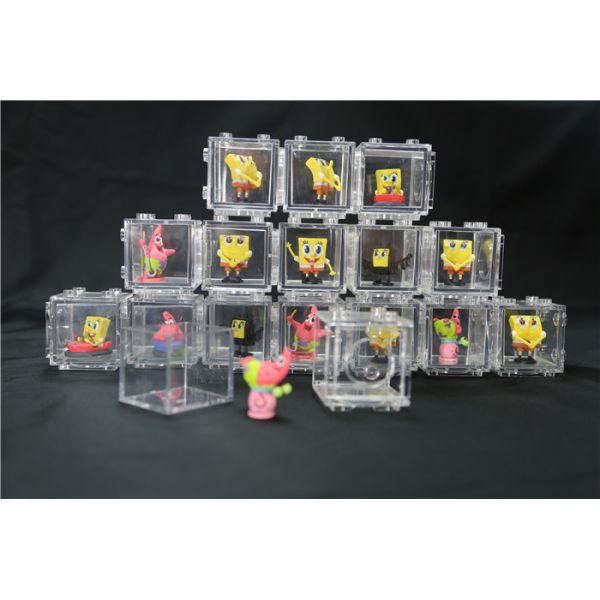 Quality Multifarious Spongebob Collectible Figures Transparent Box For Decoration for sale