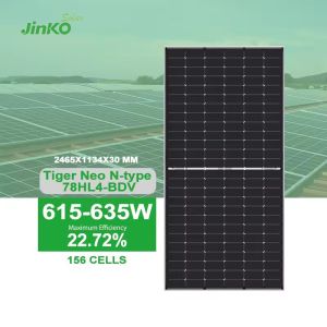 Jinko BIFACIAL 615W 620W 625W 635W Tiger Neo N-type 78HL4-BDV Solar Panels with