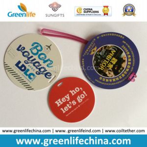 Promotional Custom Round Travel PVC Luggage Tag Direct Sign Name