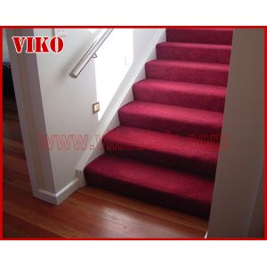 Double Steel Plate Staircasee VK53S Tread beech ,Railing tempered glass,