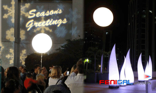 800W Inflatable LED Light Balloon With Tripod Powerful Outdoor Advertising