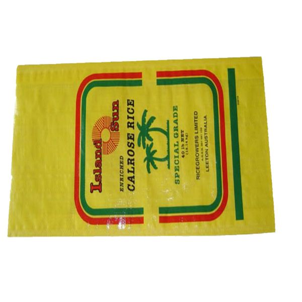 25KG 50KG PE Woven Bag For Rice , Custom Waterproof Woven Polyethylene Bags