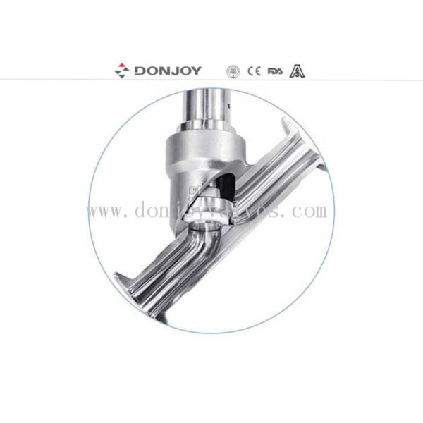 Quality 2 Way Pneumatically Actuated Angle Seat Valve  with Tri clamp end for sale
