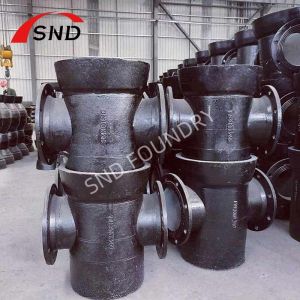 DN80-DN2600 Flanged Cross Cast Iron Socket Cross For Industrial Pipeline