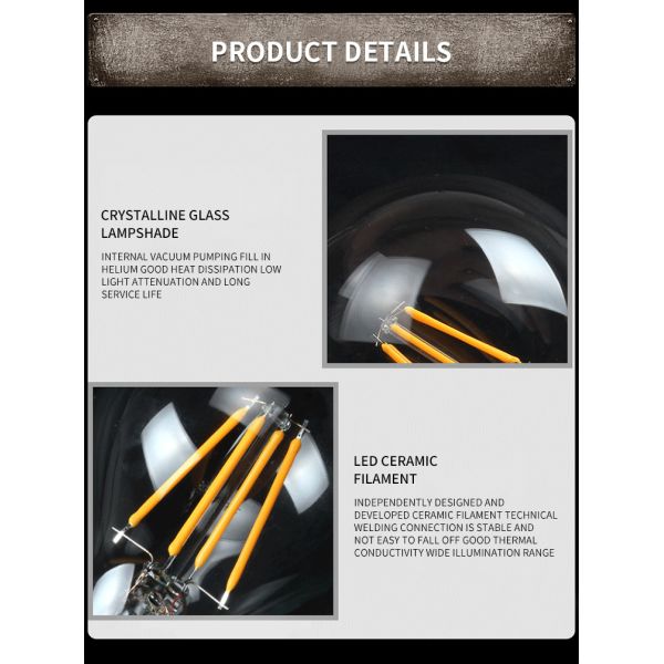 LED bulb retro tungsten bulb E27 screw st64 antique bulb