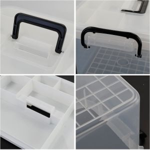 Clear First Aid Kit Container, Travel Medicine Storage Box With Tray First Aid