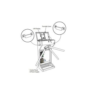 Semi-Auto Tripod Turnstile Gate Pedestrian Access Control Reader 0.3S Response