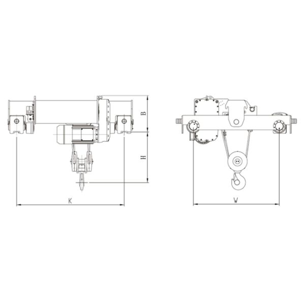 European Style Wire Rope Hoist
