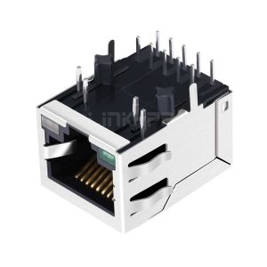 LPJG0803A102NL 100/1000 Base-T Tab Down Green/Green&Yellow Led Single Port RJ45