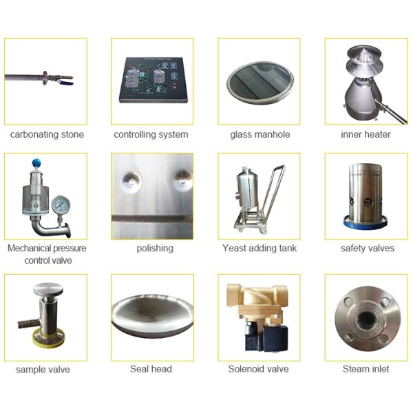PLC 500L 1000L Conical Beer Fermentation Equipment