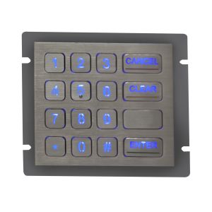 Backlight Metal Keypad With Ps / 2 Interface , Rear Panel Mounting