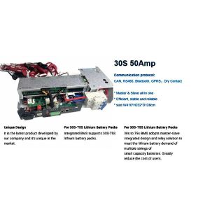 75S 100A Master Slave BMS Lithium Battery Management System 240V BMS for LiFePO4