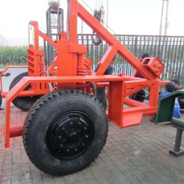 Oem Engineering Cable Spool Trailer Drum Handling Roller Machine