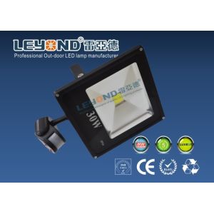 Aluminum Black High Power PIR Led Flood Light Outdoor With Sensor
