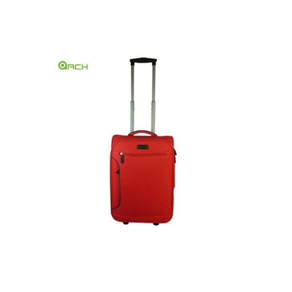 Quality 600D Polyester Trolley Soft Sided Luggage with Two Front Pockets for sale