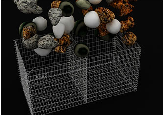 Powder Coated Wall Basket Welded Mesh Gabion