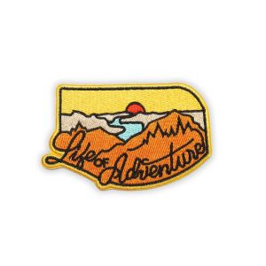 China Iron On Backing Embroidered Hat Patches Sew On Applique​ Die Cut Border on sale