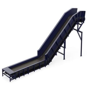 High Efficiency Slat Chain Conveyor Machine Iron Materials 1200-2600mm Width