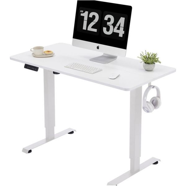Wooden Kid's Study Table with Single Motor Height Adjustable Writing Desk in