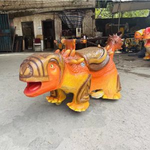Coin Control Walking Dinosaur Rides , Animatronic Dino Ride On