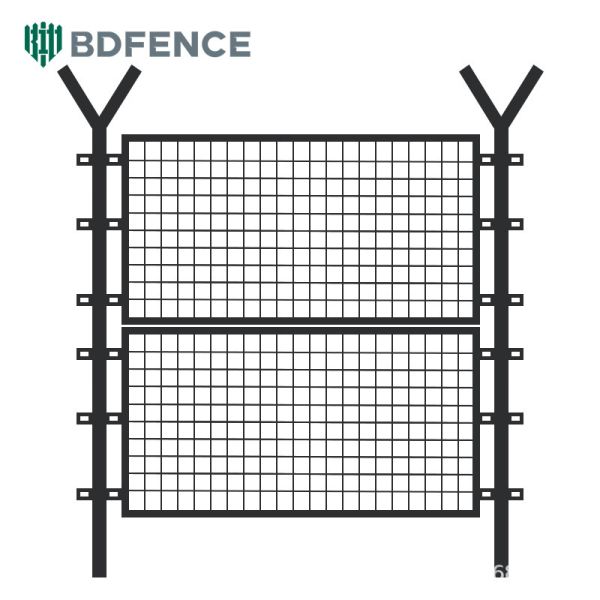 3000mm Airport Curvy Welded Wire Mesh Panel Easily Assembled Garden Boundary