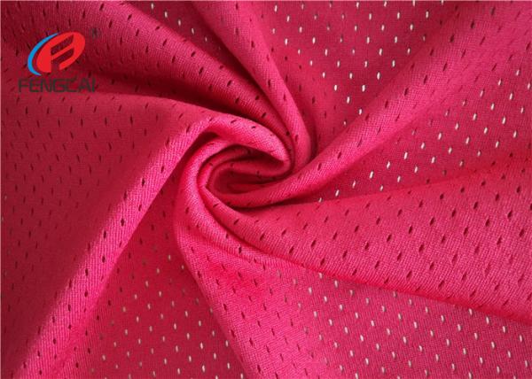 Quality Rad Color 100% Polyester Dry Fit Mesh Material Fabric Breathable For T - Shirts for sale