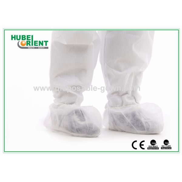 Quality Dustproof Disposable Nonwoven Shoe Covers With Elastic Rubber Opening for sale