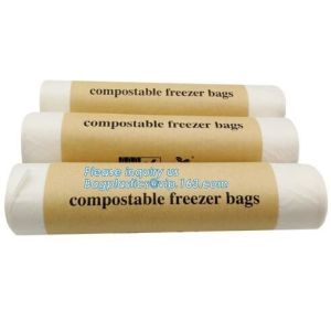 100% Biodegradable Pla Bin Bag/compostable Garbage Bag Rolls/cornstarched Bag,