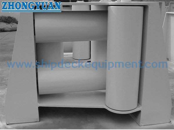 JIS F 2026 Type BR Five Tube Rollers Universal Fairleads with Upper Roller Ship Mooring Equipment