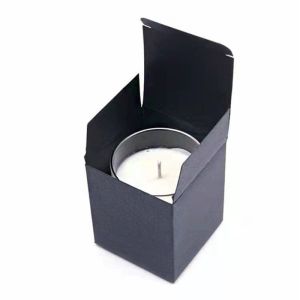 UV Coating Paper Tuck Top Boxes Folding Square Scented Candle Storage Box