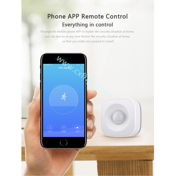 Cxfhgy Security system Motion PIR sensor detector WIFI motion sensor intelligent Life APP wireless home