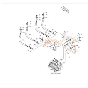 Heavy Duty Hydraulic Excavator Pipelines Distributor Bucket Pipe And Return Pipe