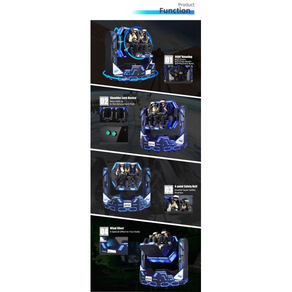 Aluminum Chair Flight Simulator Professional Fly Motion Play Game Machine