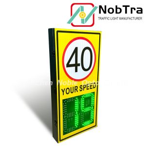 Pole Or Trailer Mount Solar Powered Radar Speed Signs with W Waveform Detects