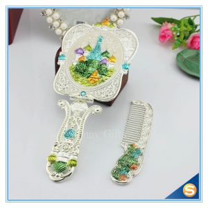 Castle design Handle Mirrors Delicate Metal Hand Cosmetic Mirrors Handle Mirror