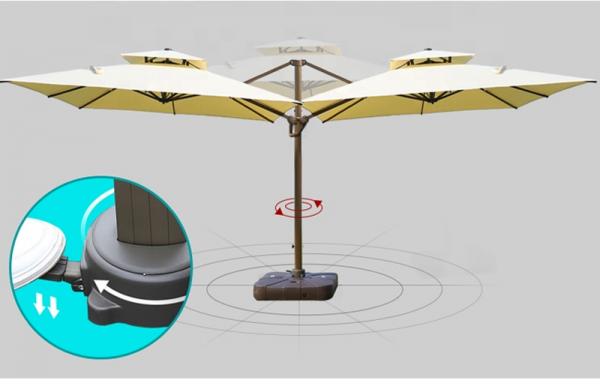 Roma 2.5 M Large Cantilever Parasol For Garden Patio
