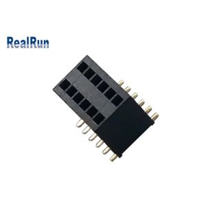 PA6T Female Header Connector 1.27mm Pitch SMD Type Phosphor Copper Contact