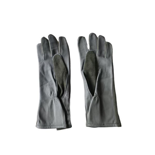 Tactical Full Finger Leather Gloves Slip Resistant Brown