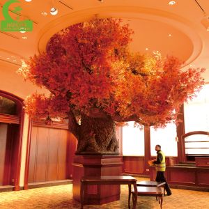 igh Simulation Maple Tree Autumn Leaves Landscaping Tree Faux Maple Trees for