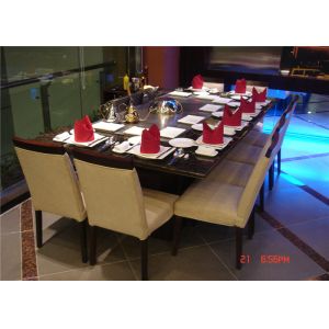 8 Seats Rectangle Teppanyaki Grill Table For Hotel / Restaurant