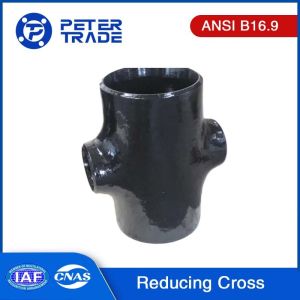 ASME B16.9 Reducing Cross Carbon Steel Pipe Fittings ASTM A234 WPB SCH10 SCH40