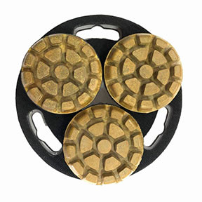 3" metal and resin Hybrid Transitional diamond grinding pads with velcro backing