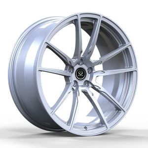 China 20x9.5 ET35/20x10.5 ET35/5x114.3/64.1 Gloss Silver Custom Forged Rims For Tesla Model Y on sale