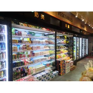 Plug-in Type Vegetable Display Fridge Multideck Display Chiller Commercial Open
