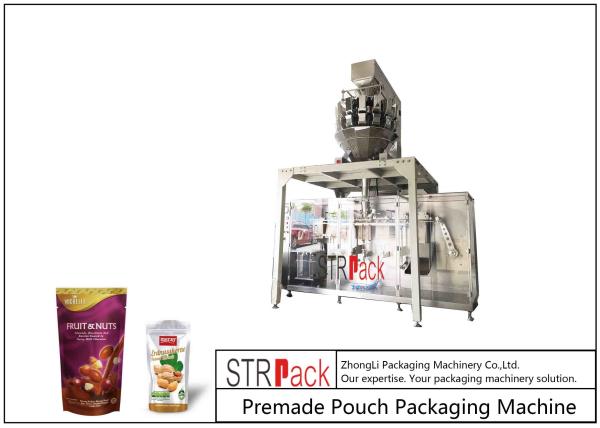 Quality MCU Control Nuts Packaging Machine / Stand Up Pouch Filling Sealing Machine For Peanut for sale
