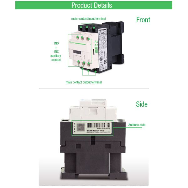 Compact Installation AC Motor Contactor 115~620A AC-3 AC-1 24V 110V 230V 380V