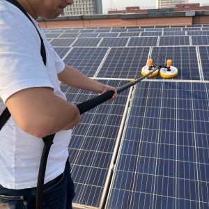 7.5-Meter Extended Handle Dual-Power Double-Head Rotary Brush for Solar Panel