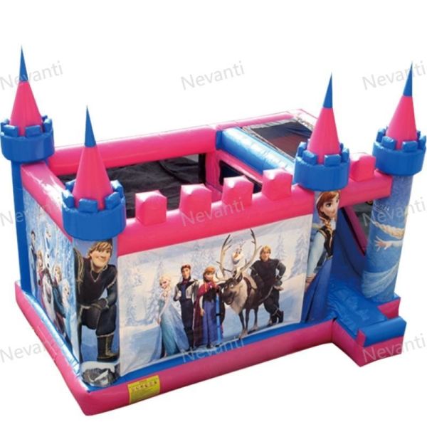 2024 Fashion Unisex Castle Bounce House with Inflatable Cinderella Design and
